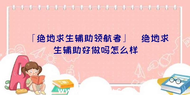 「绝地求生辅助领航者」|绝地求生辅助好做吗怎么样